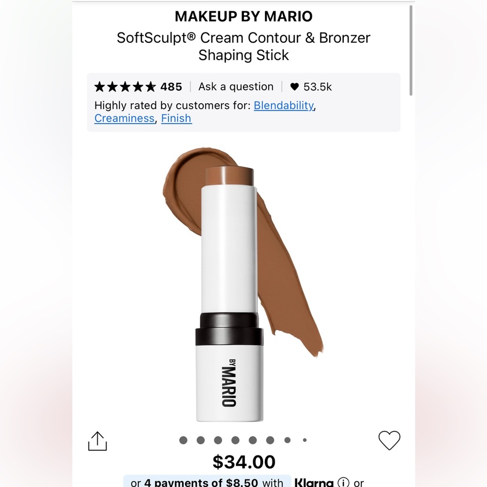makeup by mario SoftSculpt® Cream Contour & Bronzer
Shaping Stick